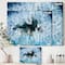 Designart - Geode Interior with Light Blue crystals - Mid-Century Modern Canvas Artwork